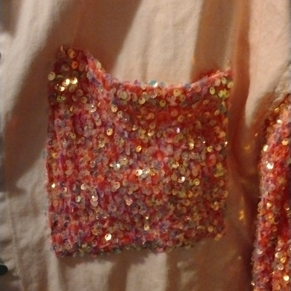 Gorgeous Pink Sequin Long Sleeve Shirt - Picture 5 of 11